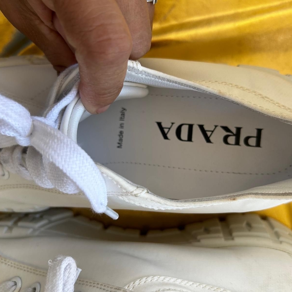 Prada White Platform Sneakers - image 7